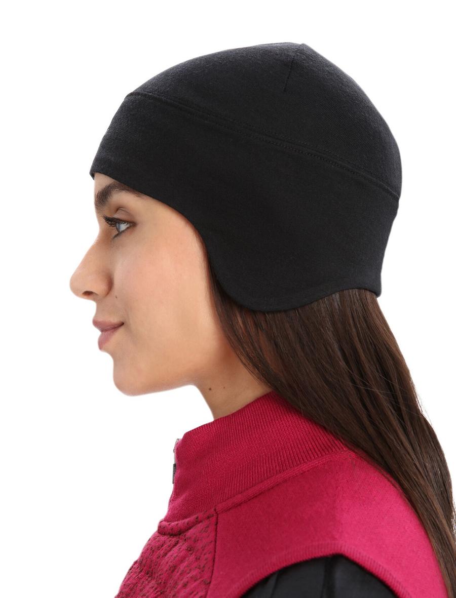 Black / Clove Icebreaker Unisex Merino Quantum Beanie Men's Hats | AU 1087XYUF